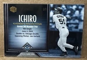 Ichiro Suzuki 2017 Meilenstein Karriere Hit #743 4. Juni 2004 #1/1 SP Joe Garland - Bild 1 von 1