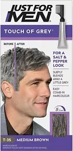 Just for men Touch of Grey Medium Brown Hair Dye T35 - Picture 1 of 6