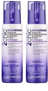 GIOVANNI 2chic Ultra-Repairing Leave-In Conditioning & Styling Elixir 4oz 2 PACK - Picture 1 of 7