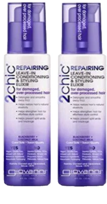 GIOVANNI 2chic Ultra-Repairing Leave-In Conditioning & Styling Elixir 4oz 2 PACK - Image 1 of 4