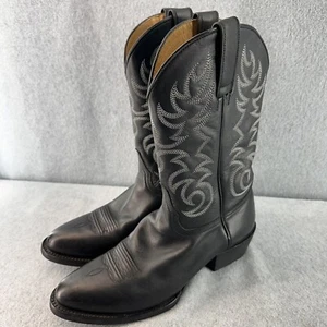 Brothers Sons Black Leather Cowboy Western Boots Men’s Size 10.5 D Xero Gravity - Picture 1 of 21