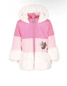 Original Marines Minnie Mouse Parka With Faux Fur Detailing In Pink - Picture 1 of 3