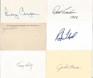 24 different US Open winners Autographed index cards Boros, Rose, Casper, Player - Picture 1 of 11