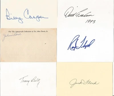 24 different US Open winners Autographed index cards Boros, Rose, Casper, Player - Image 1 of 4