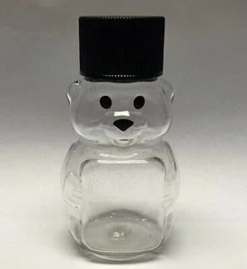 Paquete de 24 negro 2 oz. Botella de plástico Honey Bear tapa a tornillo frasco pequeño - Imagen 1 de 4