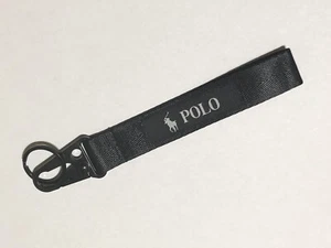 Polo BLACK Keychain Wrist Lanyard with Metal Keyring - FREE SHIPPING - Picture 1 of 3