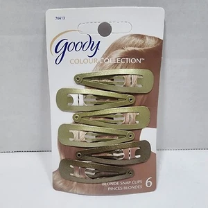 Goody Colour Color Collection 6 Pack Blonde Snap Hair Clips Stay In Place - Picture 1 of 3