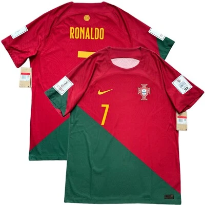 2022 Portugal Authentic Home Jersey #7 Ronaldo Large Nike World Cup Match NEW - Image 1 of 4