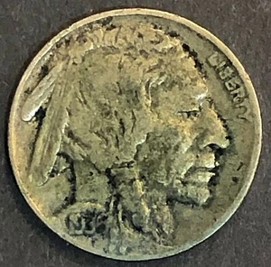 1936-P BUFFALO NICKEL - LESBARES DATUM - GETÖNTE MÜNZE - 3 - Bild 1 von 2