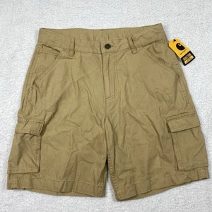 Carhartt Shorts Boys 16 Canvas Cargo Work Dark Khaki BS8320 School Baggy - Picture 1 of 13