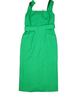Carlisle Collection Kleid Damen 2 grün Gürtel Midi Taschen Rückenschlitz 1-DR-3077 - Bild 1 von 10