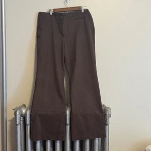 J Jill Damen schokobraun weites Bein Karrierehose Capsule 16 Schlaghose - Bild 1 von 4