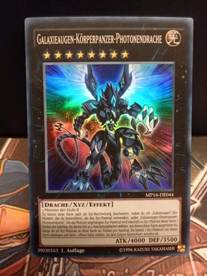 Yugioh GALAXIEAIGEN-KÖRPERPANZER-PHOTONENDRACHE, MP16-DE044, HOLO - Bild 1 von 2