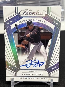 2024 Panini Flawless Frank Thomas Moments Signatures Sapphire Auto 12 /15 - Picture 1 of 7