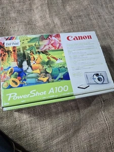 Canon PowerShot A100 Vintage Digital Camera - Y2K Style - With Box and Manuals - Picture 1 of 8