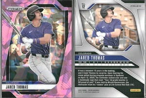 ⚾️ 2025 Panini-Prizm - Jared Thomas RC Rockies #12 Pink Ice Prizm  - Bild 1 von 1