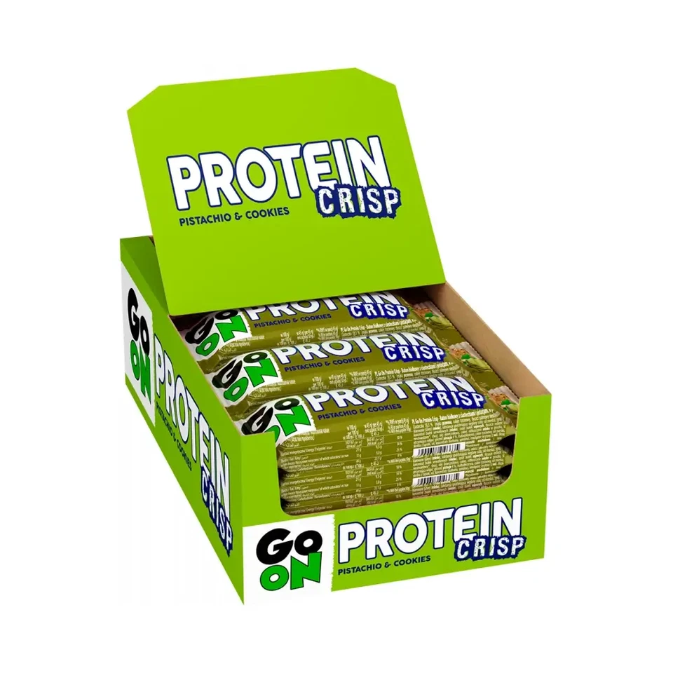 Go On Nutrition Protein Crisp Bar (24x45g) Pistachio and Cookies (24,06 EUR/kg)