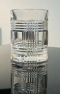 1VTG Marked Ralph Lauren Glen Plaid Old Fashioned Crystal Whiskey Glass retired - Picture 1 of 9