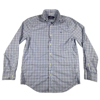 Vineyard Vines Men's Button Up Long Sleeve Classic Fit Blue & White Check Small - Image 1 of 4