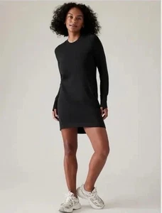 ¡NUEVO! Vestido Sudadera Athleta Coaster Luxe XSP Extra Pequeño Pequeño Negro Nuevo con Etiquetas - Imagen 1 de 2