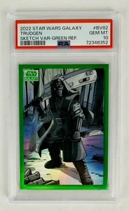 2022 Topps Star Wars Galaxy Trudgen Green Refractor Sketch Variant #BV82 PSA 10 - Picture 1 of 2