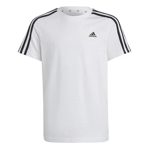 adidas 3 Stripe Essentials T Shirt Youngster Boys Crew Neck Tee Top Short Sleeve - Picture 1 of 78