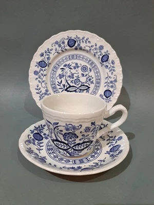 Enoch Wedgwood " Blue Onoin " Cup, Saucer & Plate Trio Blue Heritage China - Image 1 of 4