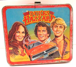 VINTAGE 1980 WARNER BROS. THE DUKES of HAZZARD ALADDIN METAL LUNCH BOX - Picture 1 of 8