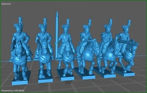 Uhlans austriaco napoleonico scala epica 13,5 mm stampato in 3d - Foto 1 di 1
