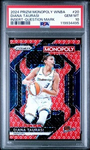 👑 2024 PANINI PRIZM MONOPOLY WNBA INSERT 20 DIANA TAURASI QUESTION MARK💎PSA 10 - Picture 1 of 3