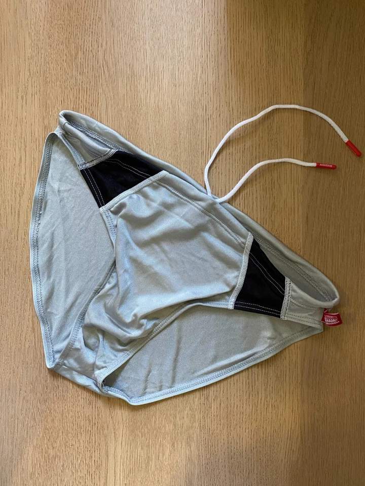 AussieBum Bademode - Badeslip - einlagig 100% Nylon - grau mit schwarz - Bild 1 von 1