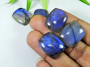 Rainbow Blue Labradorite Octagon Cabochon 17X22MM Loose Gemstone 9Pcs Lot U435 - Bild 1 von 9