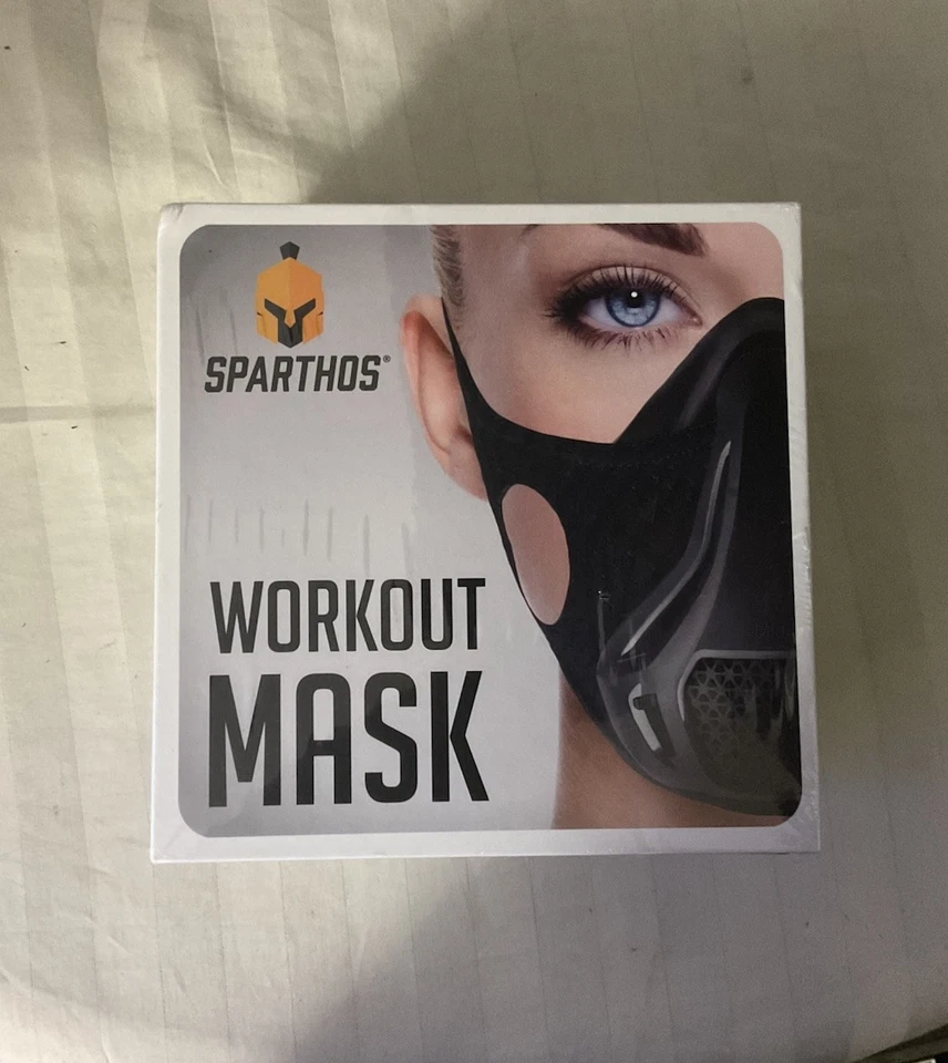 Sparthos Workout Training MMA Mask High Altitude Simulation Black With Case New! - Image 1 of 1