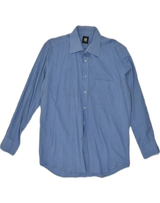 ROCCOBAROCCO Mens Shirt Size 17 43  XL Blue Cotton BY04 - Image 1 of 4