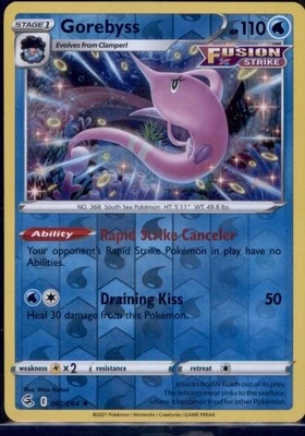 Gorebyss SWSH08: Fusion Strike Pokémon #067/264 Reverse Holo NM+ - Image 1 of 2