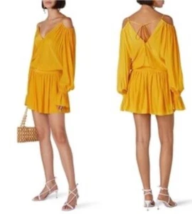 Mini abito RAMY BROOK Paris Evan calendula taglia S donna spalle fredde - Foto 1 di 12