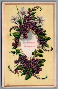 Postcard Easter c1911 Winsch Back Ein Herlirher Ostergruss CDS Cancel Tavistock - Bild 1 von 2