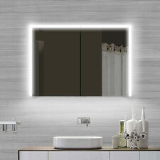 Aluminium LED Kalt Warm weiß licht Badezimmer Wand spiegel schrank 1000 x 700 mm