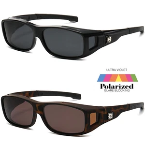 FIT OVER Square Sunglasses Polarized Anti Glare Lens Over PRESCRIPTION GLASSES - Picture 1 of 11