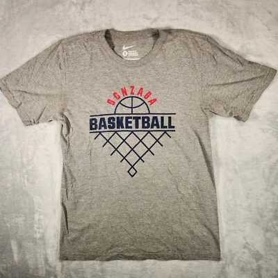 Gonzaga Bulldogs Basketball Shirt Mens Small Gray Nike Student Fanwear Tee - Image 1 of 4