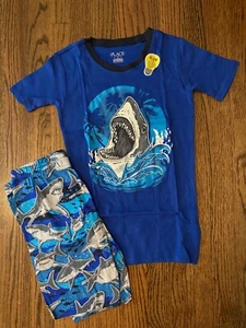 NWOT Boys size 14 Dinosaur Glow in the Dark Shirt Shorts Pajamas Snug Fit - Picture 1 of 2