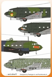 Authentic Decals 1/72 #7256 DC-3 & C-47 & Li-2 In the Russian Sky - Picture 1 of 3