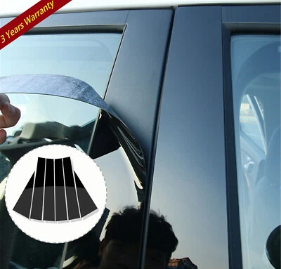 Fit For GMC Acadia 2007-2016 Piano Black Pillar Posts Window Trim Covers US Foto 1 de 4