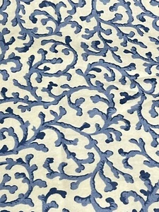 Waverly SAVOY Bluebell 5 Yards Polished Cotton Fabric Valance 45" x 5.72 yards - Picture 1 of 8