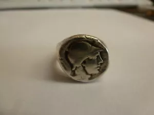  RARE RRETIRED JAMES AVERY 925 silver ROMAN HEAD RING SIZE 11.5 - Picture 1 of 4