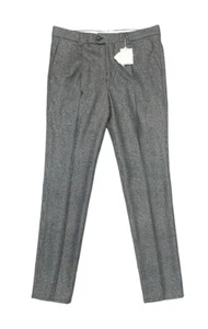 Brunello Cucinelli Men's Pants Size 34 50 Wool Plaid Pleated Leisure Fit $1,595 - Picture 1 of 6