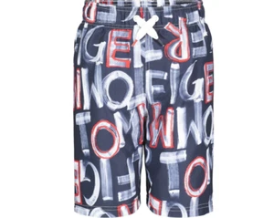 TOMMY HILFIGER Big Boys Chalk Print Swim Trunk Size Medium & Large - Picture 1 of 2