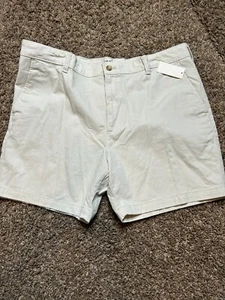 IZOD Men's Saltwater Stretch Chino Shorts Size 42 New Inseam 7" silver birch - Picture 1 of 4