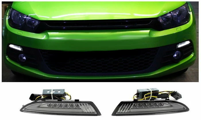 Intermitente delantero LED SMOKE para VW Scirocco 3 con luz de estacionamiento marca de verificación E - Imagen 1 de 1