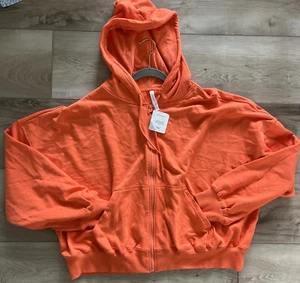 Fabletics Hoodie French Terry Zip Up Size 4X Orange NEW - Picture 1 of 6